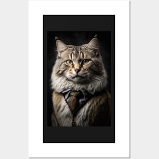 Cool portrait of a Cat Posters and Art